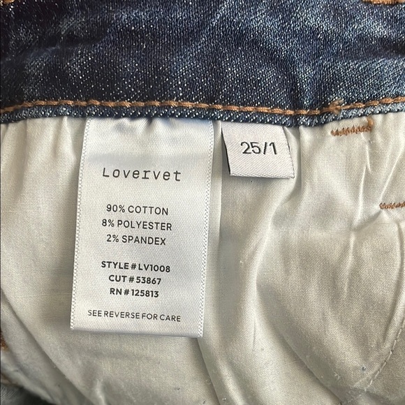 NWT Vervet Women’s Blue Straight Leg Jeans with Worn-In Look Size 25 - Picture 10 of 10